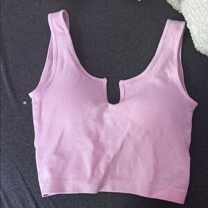 Light Pink Ribbed Sleeveless Top